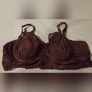 Aerie Lace Underwire Bra - Rich Brown